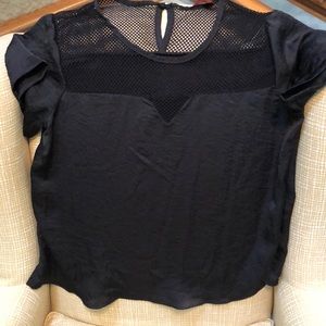 BkE Red black mesh shirt